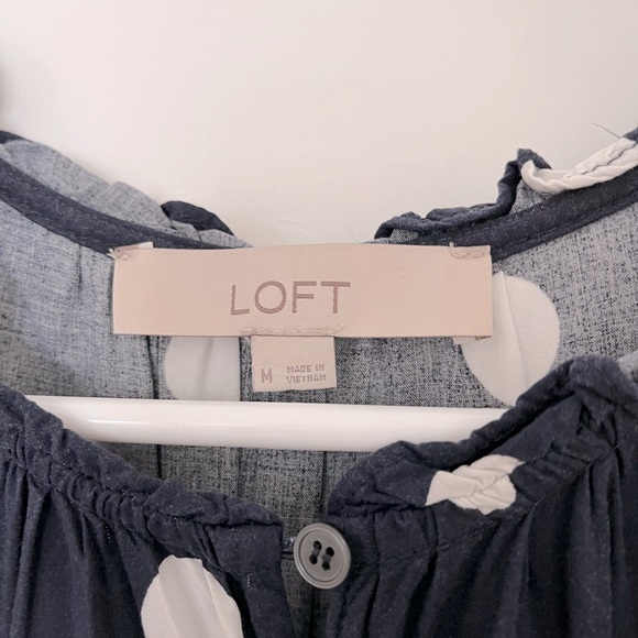 PRICE DROP! ✨ LOFT knee length polka dot dress - Picture 3 of 3